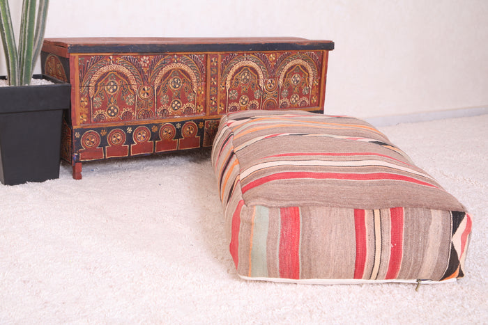 Handmade Ottoman berber Kilim moroccan rug Pouf - kilim pouf