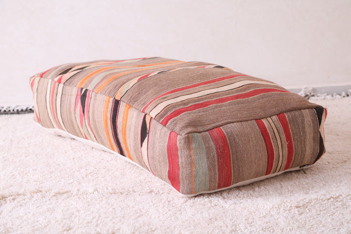 Handmade Ottoman berber Kilim moroccan rug Pouf - kilim pouf