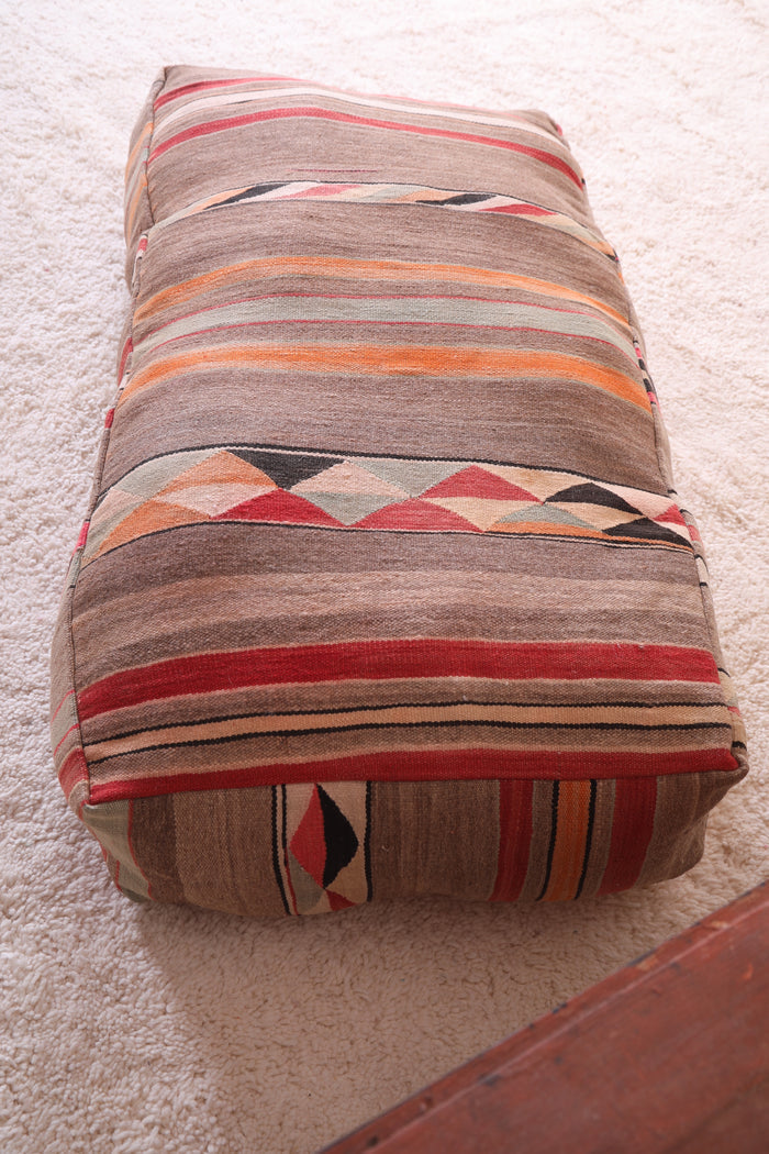 Handmade Ottoman berber Kilim moroccan rug Pouf - kilim pouf