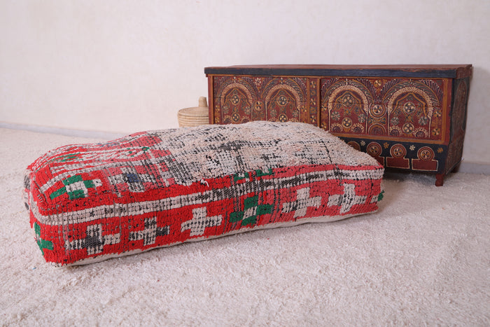 Handwoven Moroccan Pouf Ottoman for Home Decor - Moroccan kilim pouf