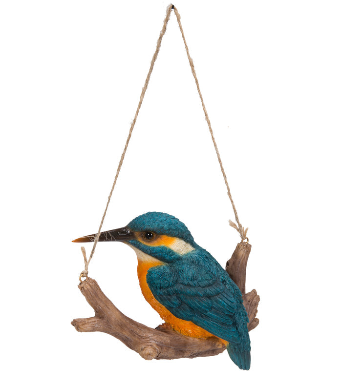 Hanging Kingfisher on Branch Statue HI-LINE GIFT LTD.