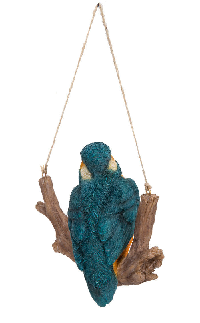 Hanging Kingfisher on Branch Statue HI-LINE GIFT LTD.