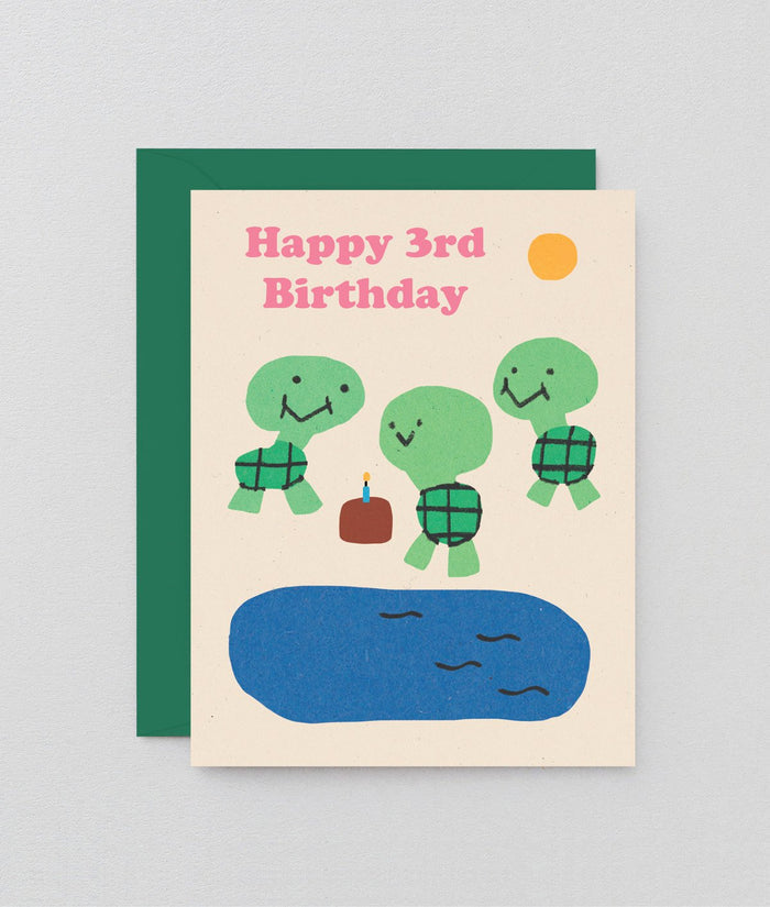 Happy 3rd Birthday Kids Age Card