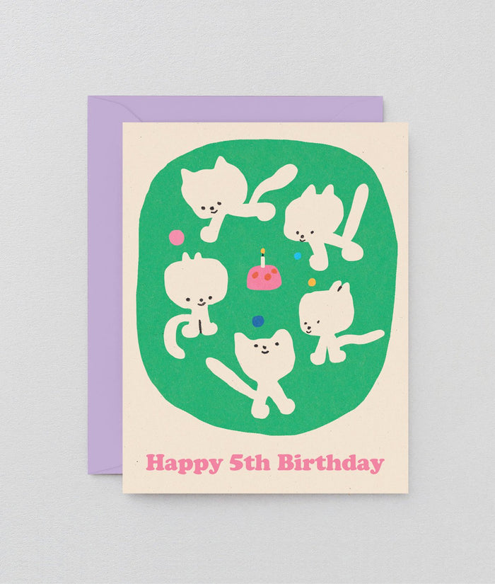 Happy 5th Birthday Kids Age Card