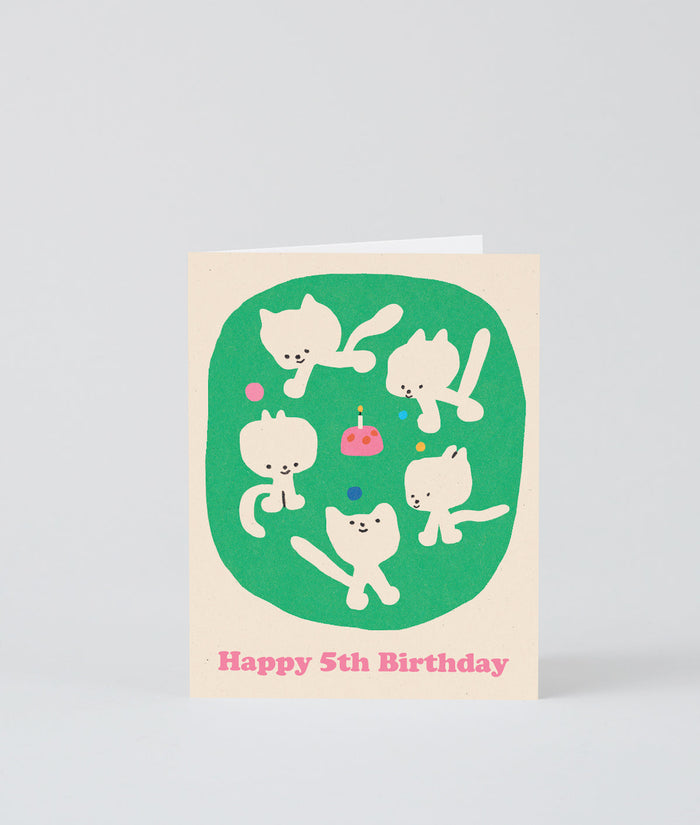 Happy 5th Birthday Kids Age Card