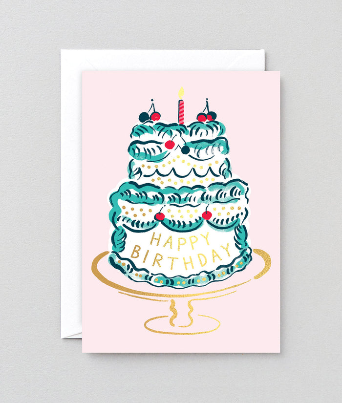 Happy Birthday Cake and Candle