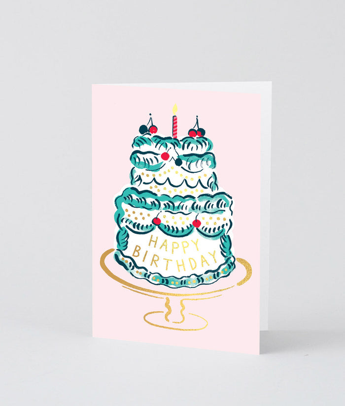 Happy Birthday Cake and Candle