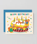 Happy Birthday Cake & Candles Kids Card