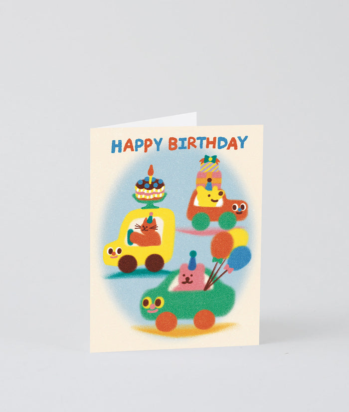 Happy Birthday Cars Kids Card