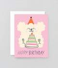 Happy Birthday Dog & Cake Kids Card