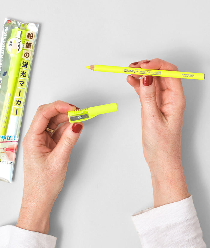 Highlighter Pencil and Sharpener Yellow