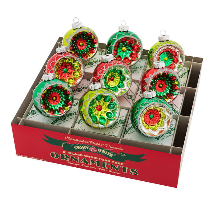 Ornament Set Description - Holiday Splendor 9 Count 2.5" Reflector Rounds