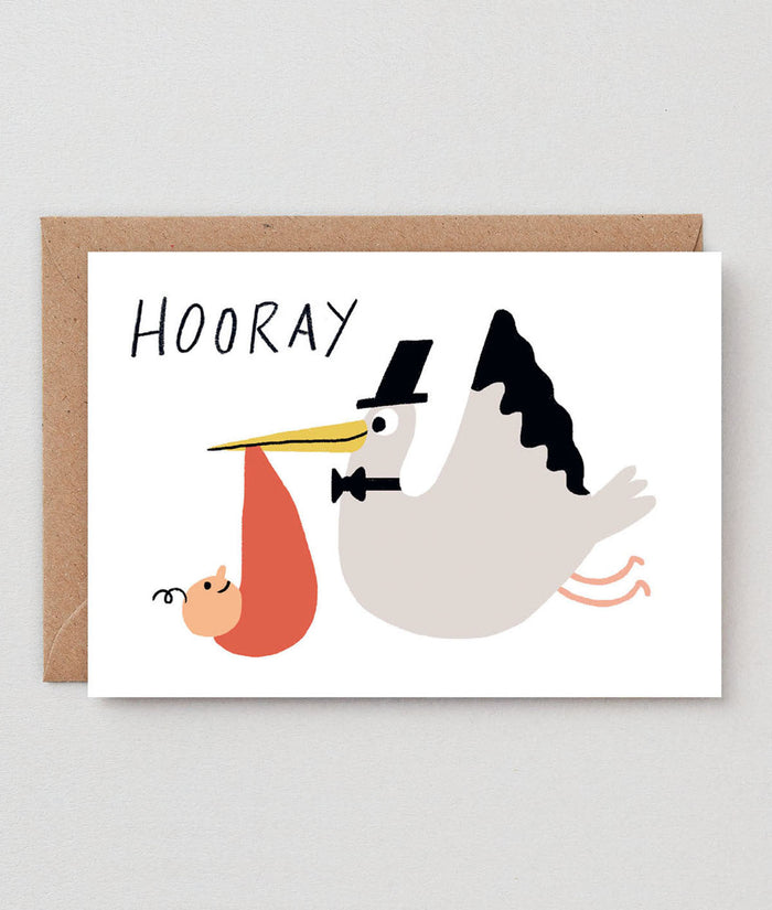 Hooray Stalk New Baby Card