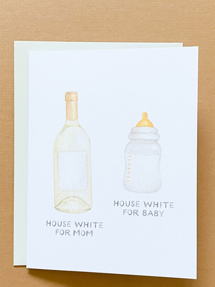 House White For Mom & House White For Baby Greeting Card
