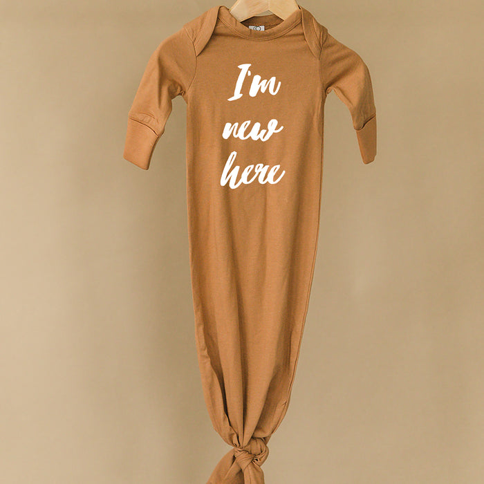 I'm New Here Organic Infant Gown