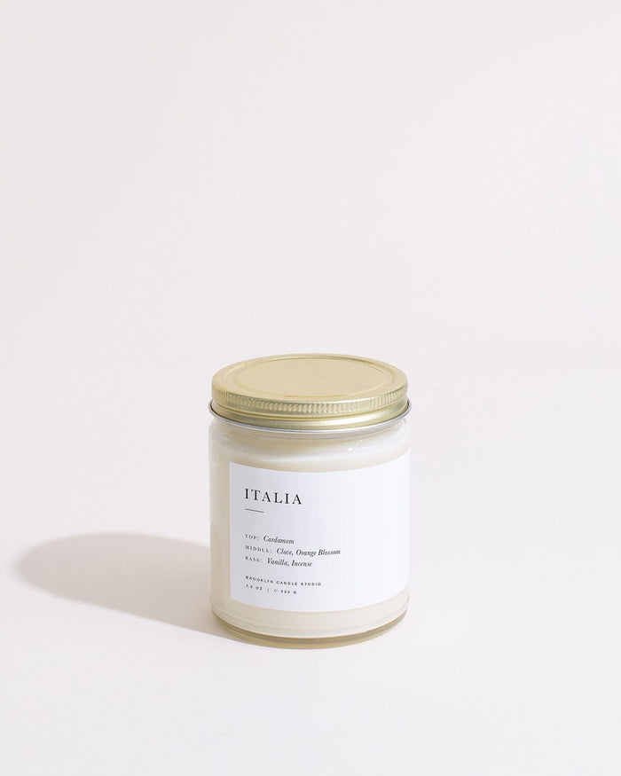 Italia Jar Candle Minimalist Brooklyn Candle Studio