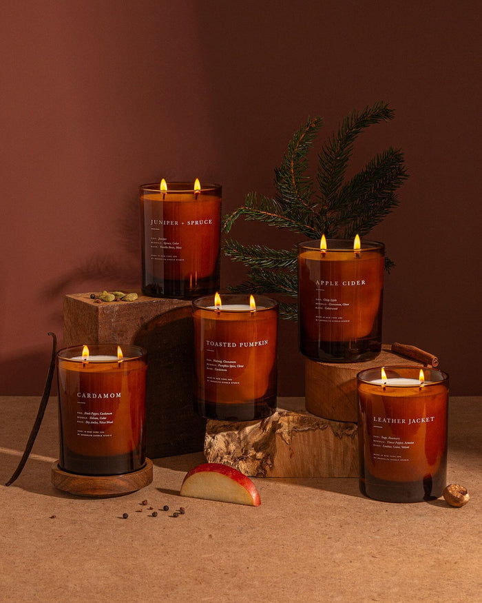 Leather Jacket 2-Wick Candle Limited Edition Brooklyn Candle Studio