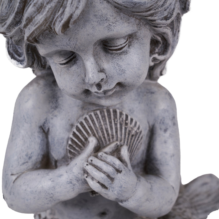 Kneeling Mermaid Holding a Shell Statue HI-LINE GIFT LTD.