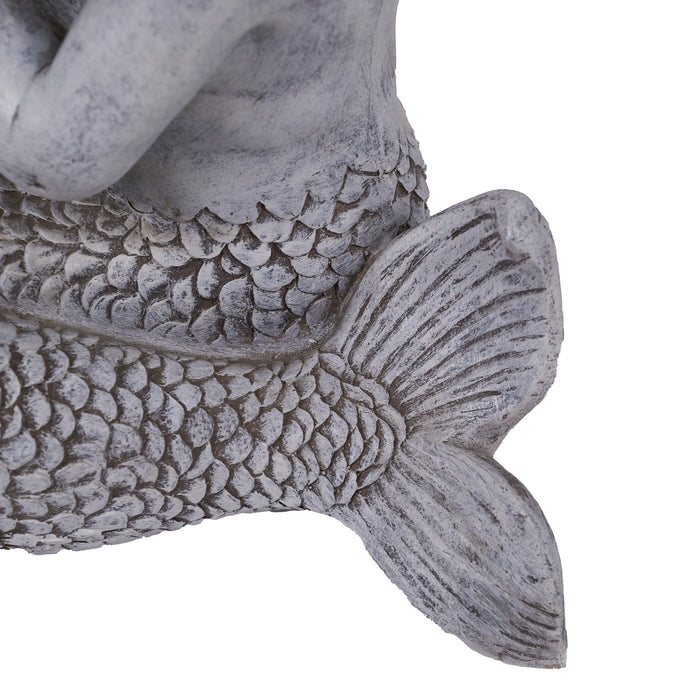 Kneeling Mermaid Holding a Shell Statue HI-LINE GIFT LTD.