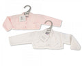 Knitted Baby Girls Bolero Cardigan with Pointelle Pattern- (NB-9m) (PK6) BW-10-215