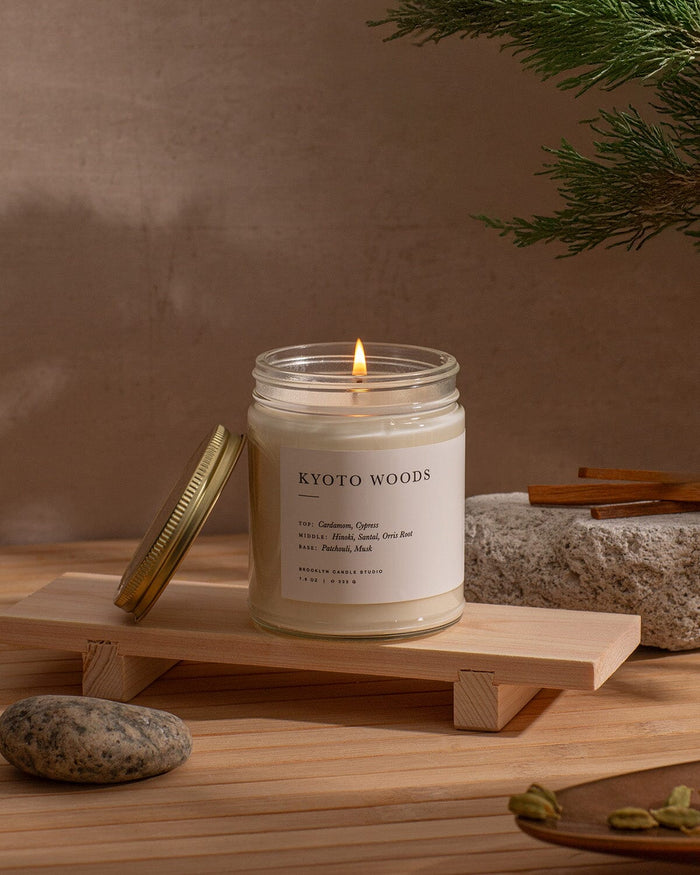 Kyoto Woods Jar Candle Minimalist Brooklyn Candle Studio