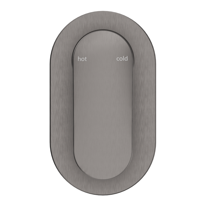 Lantra Gun Metal Shower Mixer - Oval Plate - Trim Kit Only