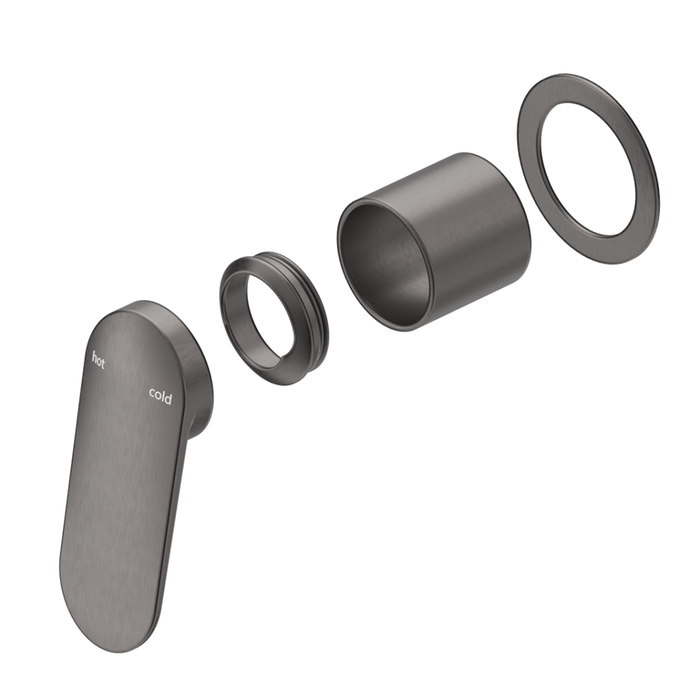 Lantra Gun Metal Shower Mixer - Round Plate - Trim Kit Only