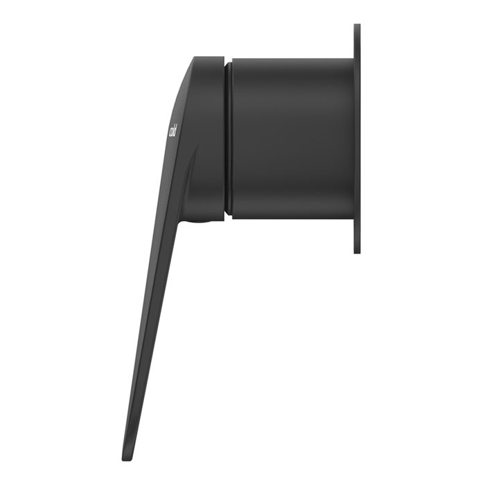 Lantra Matte Black Shower Mixer - Round Plate - Trim Kit Only