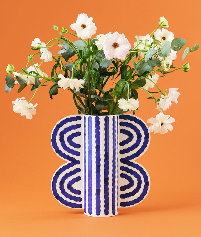 Large Butterfly Vase BLUE