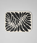 Leaves Charcoal Rectangle Serving Tray