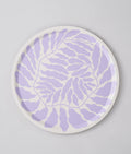 Leaves Lilac Round Serving Tray