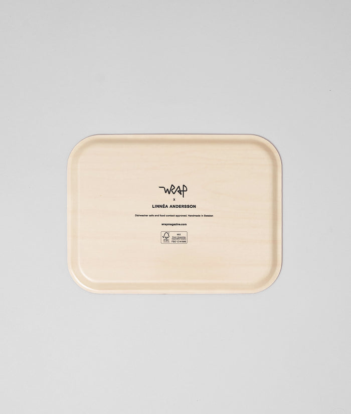 Leaves Red Small Rectangle Serving Tray