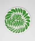 Leaves Spring Green Round Serving Tray