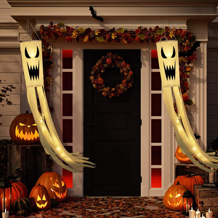 LED Light Hanging Spooky Ghost Halloween Decoration