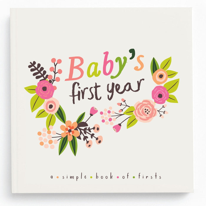 Little Artist Memory Baby Book and Blushing Meadow Petit Milestone Pennant Set