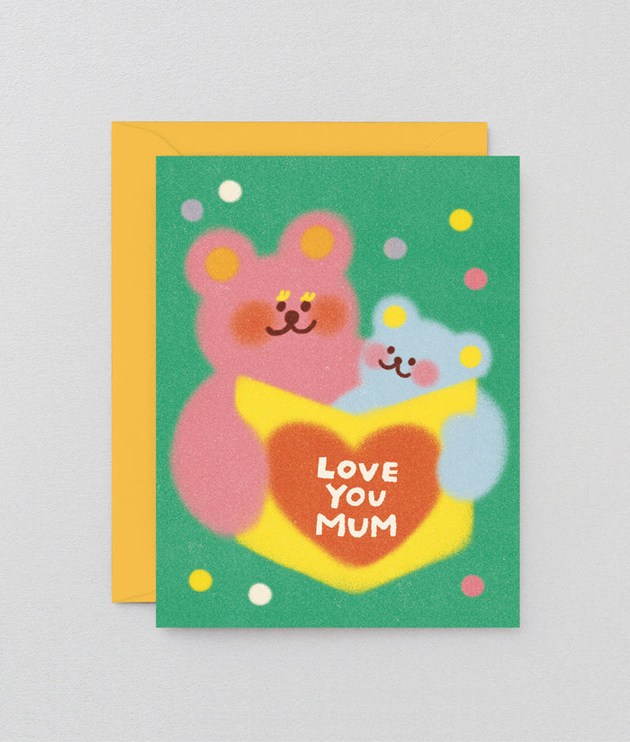 Love You Mum Bears Kids Card