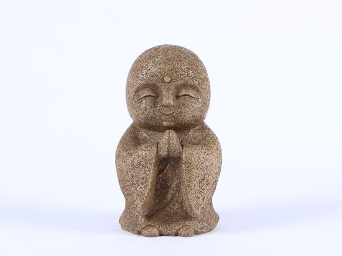 Lucky Japanese Jizo Praying Brown Statue HI-LINE GIFT LTD.