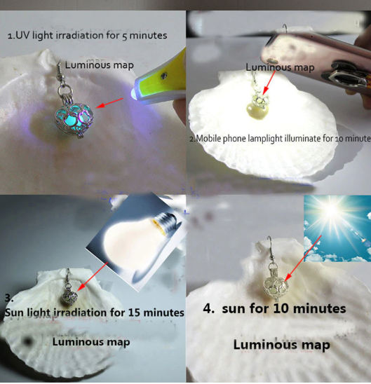 Luminous Glow Heart Moon Necklace