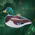 Front image - Majestic Mallard - (Duck ornament) - Ornament of a duck with green and brown feathers.