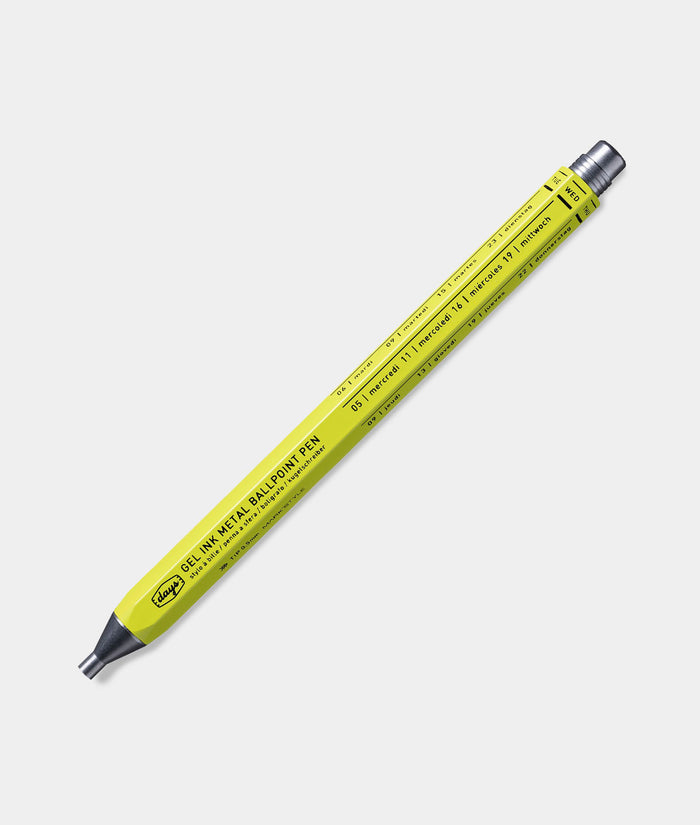Mark's Inc Days Gel Ballpoint Pen Neon Citron