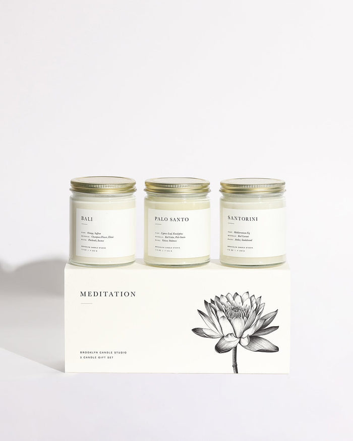 Meditation Candle Gift Set Minimalist Brooklyn Candle Studio