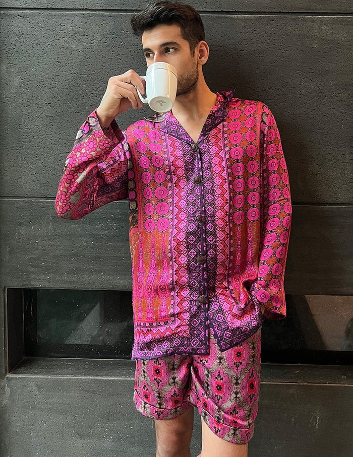 Messi Men's Pink  Co-ord Set