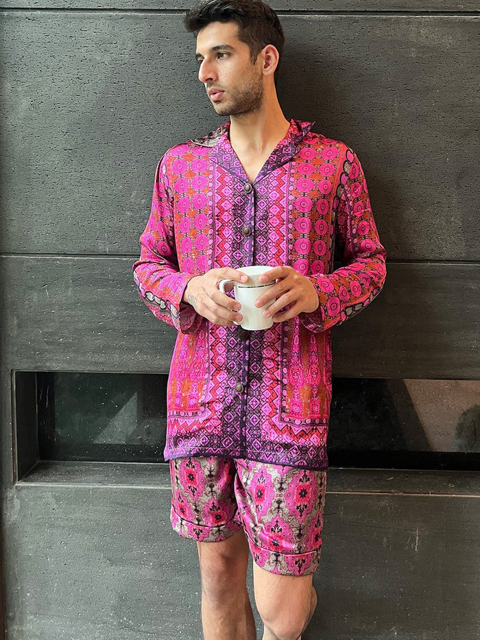 Messi Men's Pink  Co-ord Set