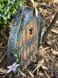 Metal Flower Bee Fairy Door