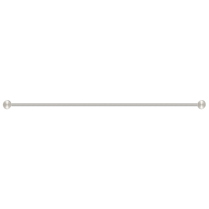 Mica Fluted Brushed Nickel Single Towel Rail - 800mm