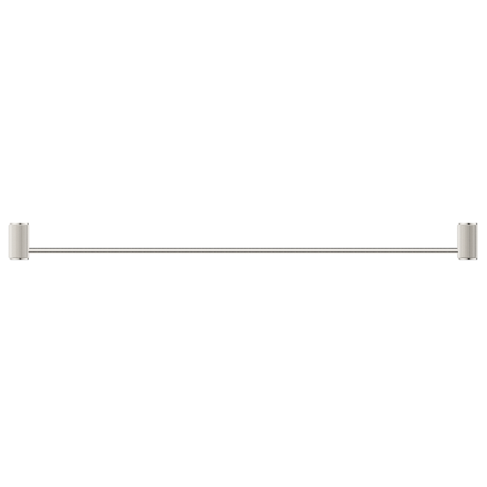 Mica Fluted Brushed Nickel Single Towel Rail - 800mm