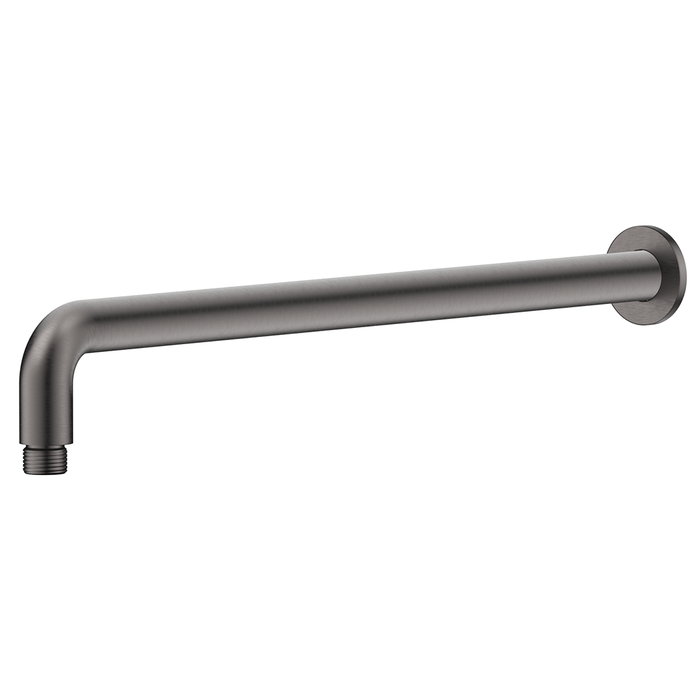 Mica Gun Metal Wall Shower Arm - 450mm - Curved