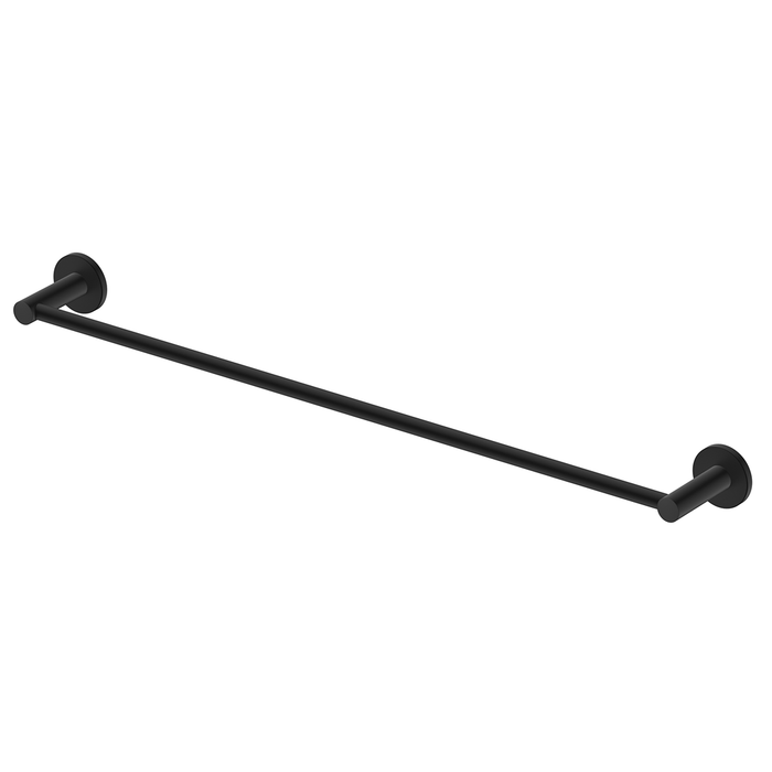 Mica Matte Black Single Towel Rail - 800mm