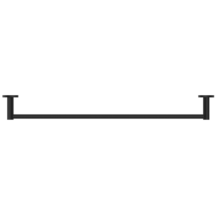 Mica Matte Black Single Towel Rail - 800mm