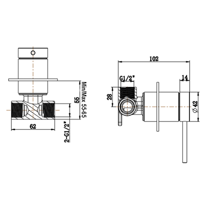 Mica Shower Mixer - Body